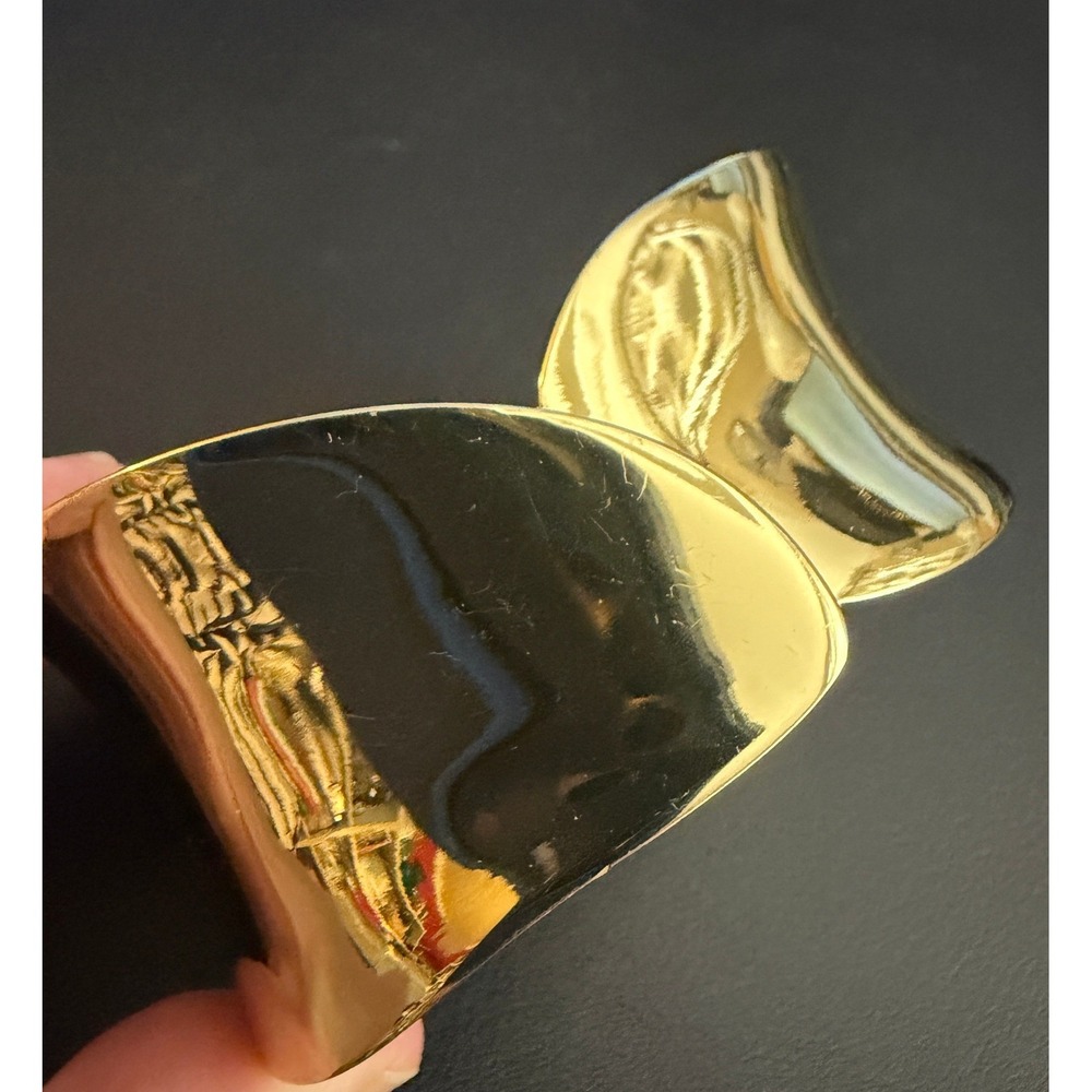 Cuff Bracelet Glam Chunky Gold Tone
